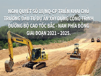 Nghị quyết của Chính phủ triển khai chủ trương đầu tư xây dựng đường bộ cao tốc Bắc-Nam phía đông giai đoạn 2021-2025
