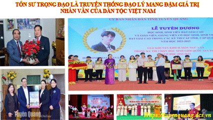 Tôn sư trọng đạo là truyền thống đạo lý mang đậm giá trị  nhân văn của dân tộc Việt Nam