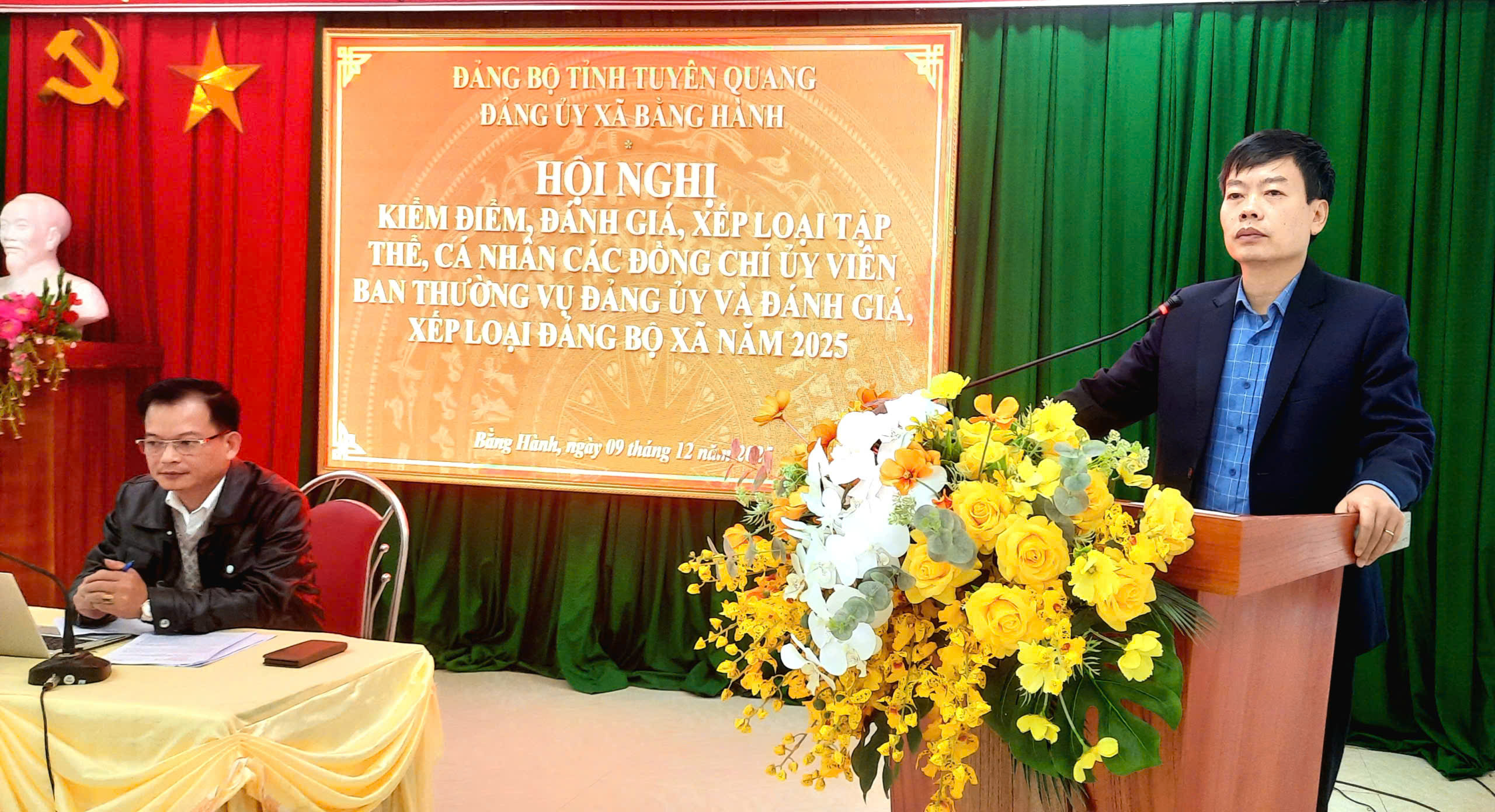 Phó Trưởng Ban Thường trực Ban Tuyên giáo và Dân vận Tỉnh ủy dự Hội nghị kiểm điểm, đánh giá tập thể, cá nhân Ban Thường vụ Đảng ủy xã Bằng Hành