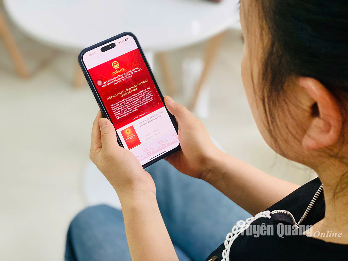 Tuyên Quang lấy ý kiến Nhân dân về sửa đổi Hiến pháp trên VNeID