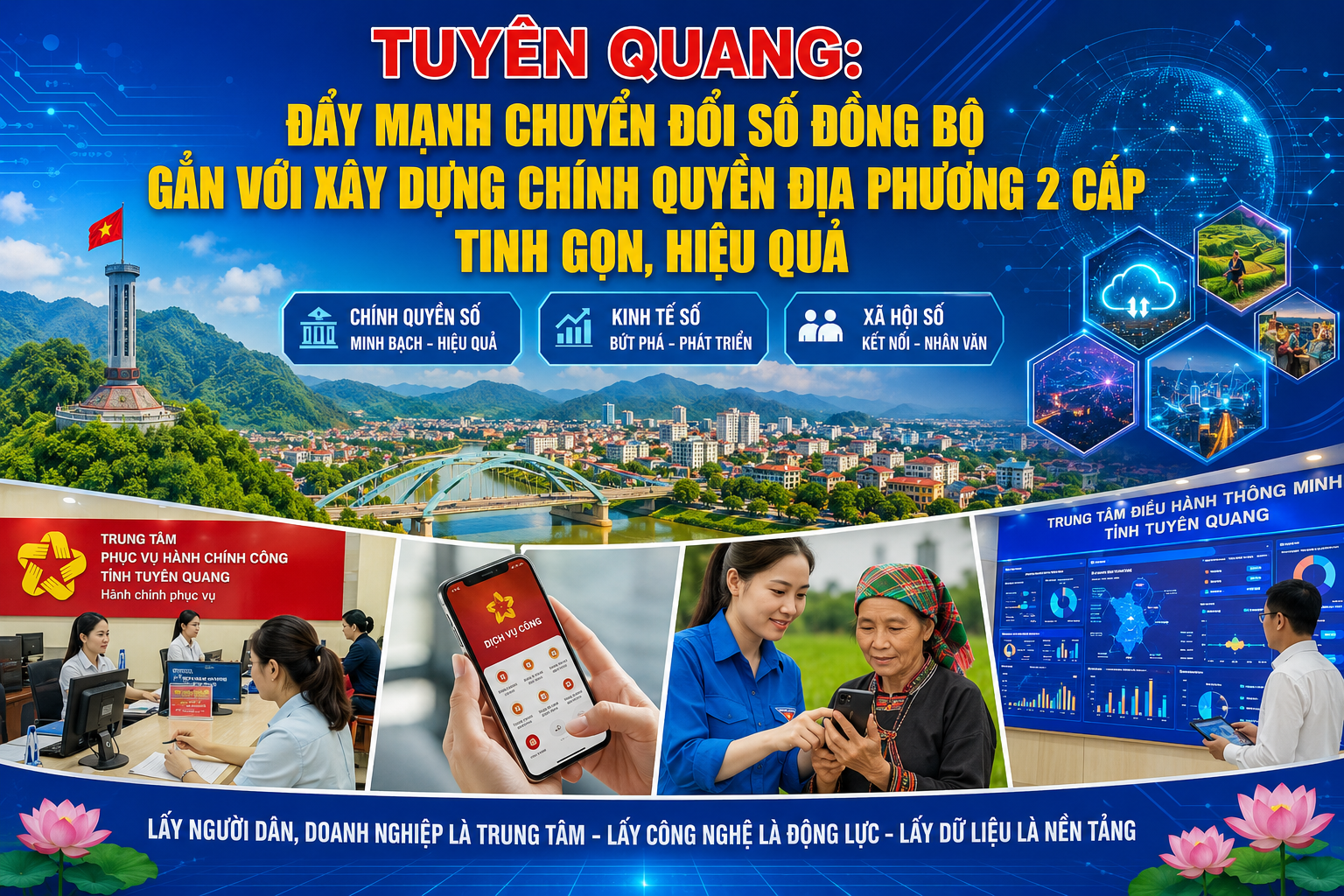 Tuyên Quang: Đẩy mạnh chuyển đổi số đồng bộ với thực hiện chính quyền địa phương 2 cấp tinh gọn, hiệu quả