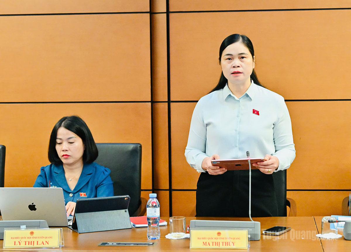ĐBQH Ma Thị Thúy phát biểu.