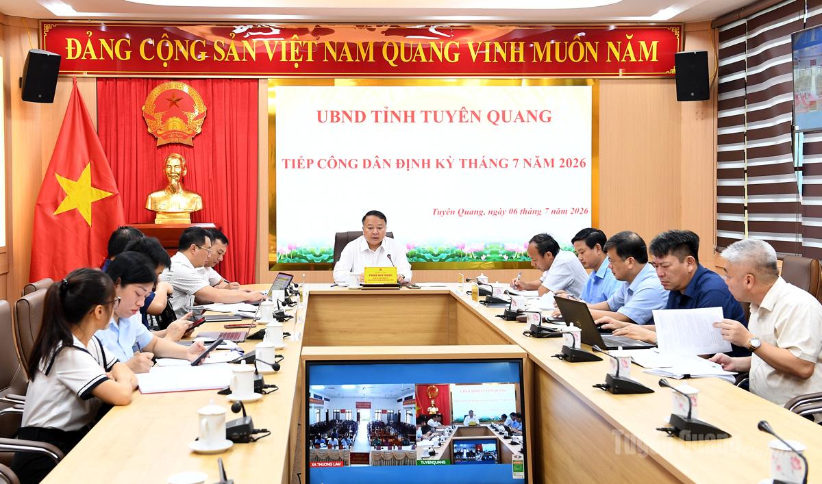 Đồng chí Chủ tịch UBND tỉnh Phan Huy Ngọc chủ trì buổi tiếp công dân tháng 7 năm 2026.