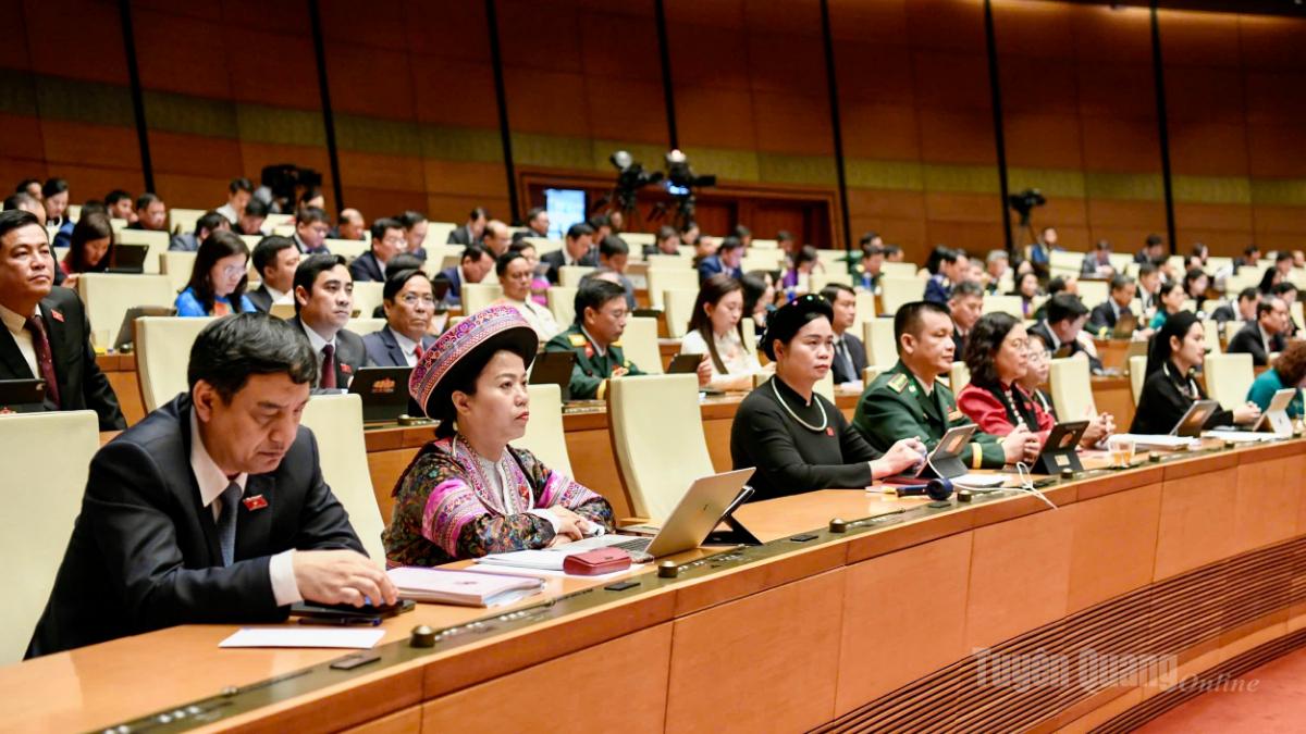 Đoàn đại biểu Quốc hội tỉnh Tuyên Quang khóa XVI, nhiệm kỳ 2026-2031 tham dự khai mạc Kỳ họp.
