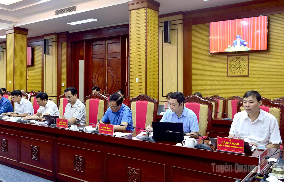 Các đại biểu tham dự lớp bồi dưỡng tại điểm cầu Tuyên Quang.