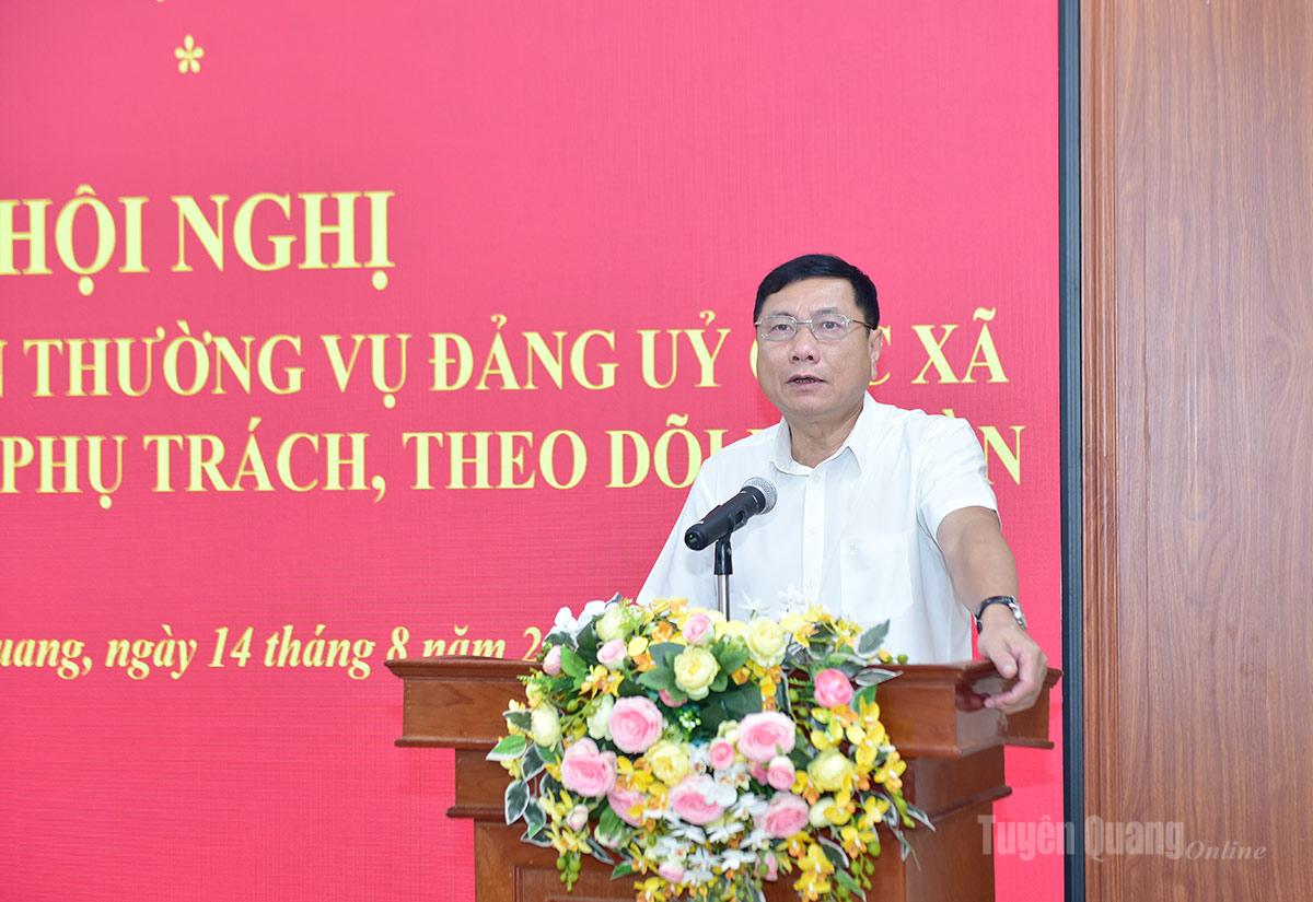 Trưởng Ban Nội chính Tỉnh ủy Phùng Tiến Quân phát biểu kết luận hội nghị.