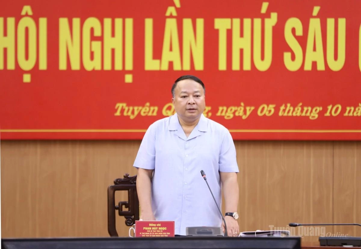 Đồng chí Phan Huy Ngọc phát biểu chỉ đạo kết luận hội nghị.
