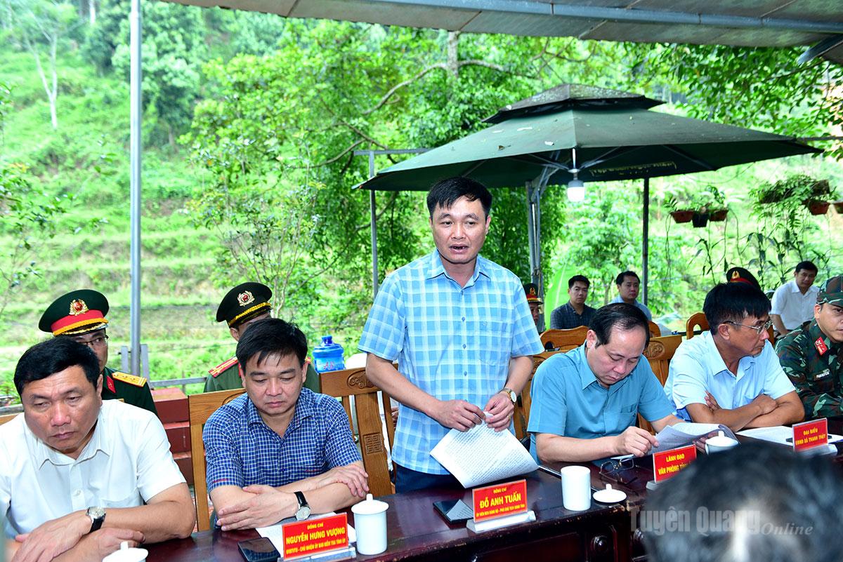 Phó Chủ tịch UBND tỉnh Đỗ Anh Tuấn phát biểu tại buổi làm việc.